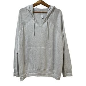 Athleta Womens Evergreen Hoodie Sweater Size 3X Gray‎ Athleisure Minimalist NWT